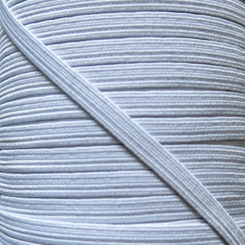 1/4" Wide White Classic Braided Elastic Trim