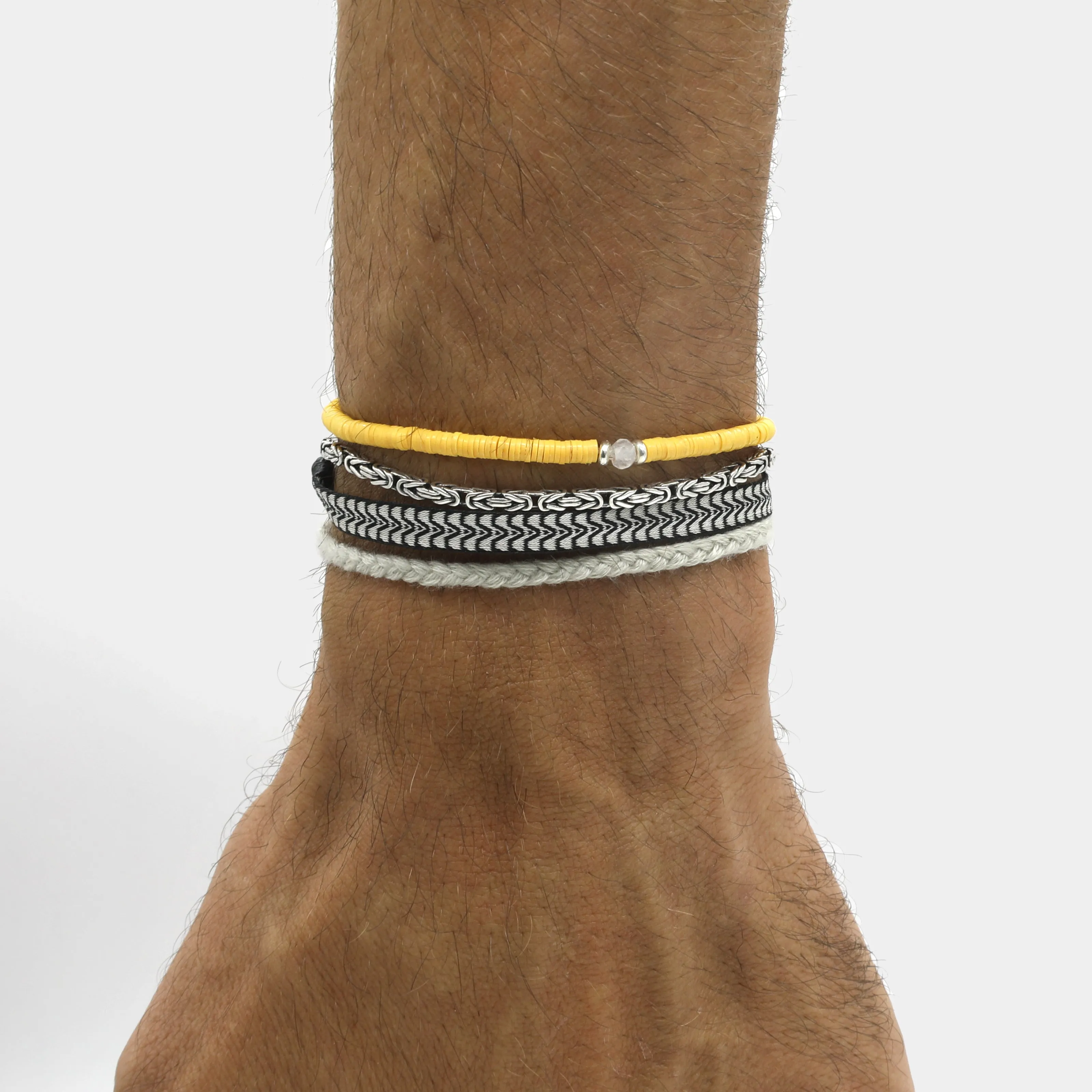 3mm Vinyl Beads Bracelet (Pastel Yellow)