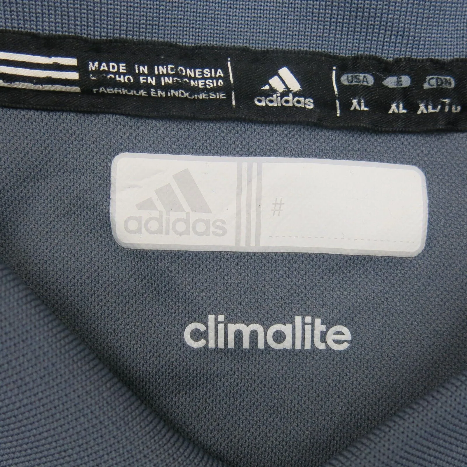 Adidas Climalite Mens Striped Golf Polo Shirt Short Sleeve Sport Logo Gray SZ XL