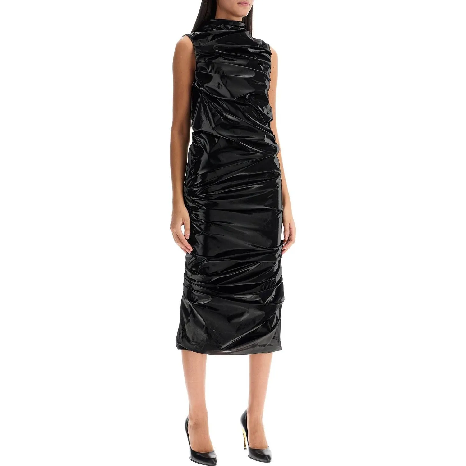 Alexander Mcqueen laminated jersey dress
