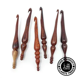 Alpha Series Cocobolo Handmade Wood Crochet Hook