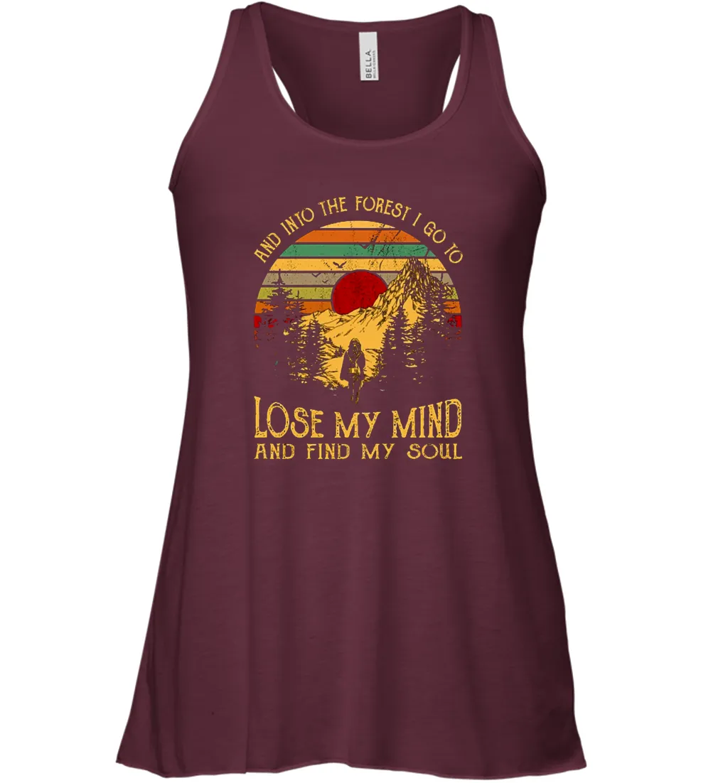 And into the forest i go to lose my mind and find my soul graphic Women Racerback Tank
