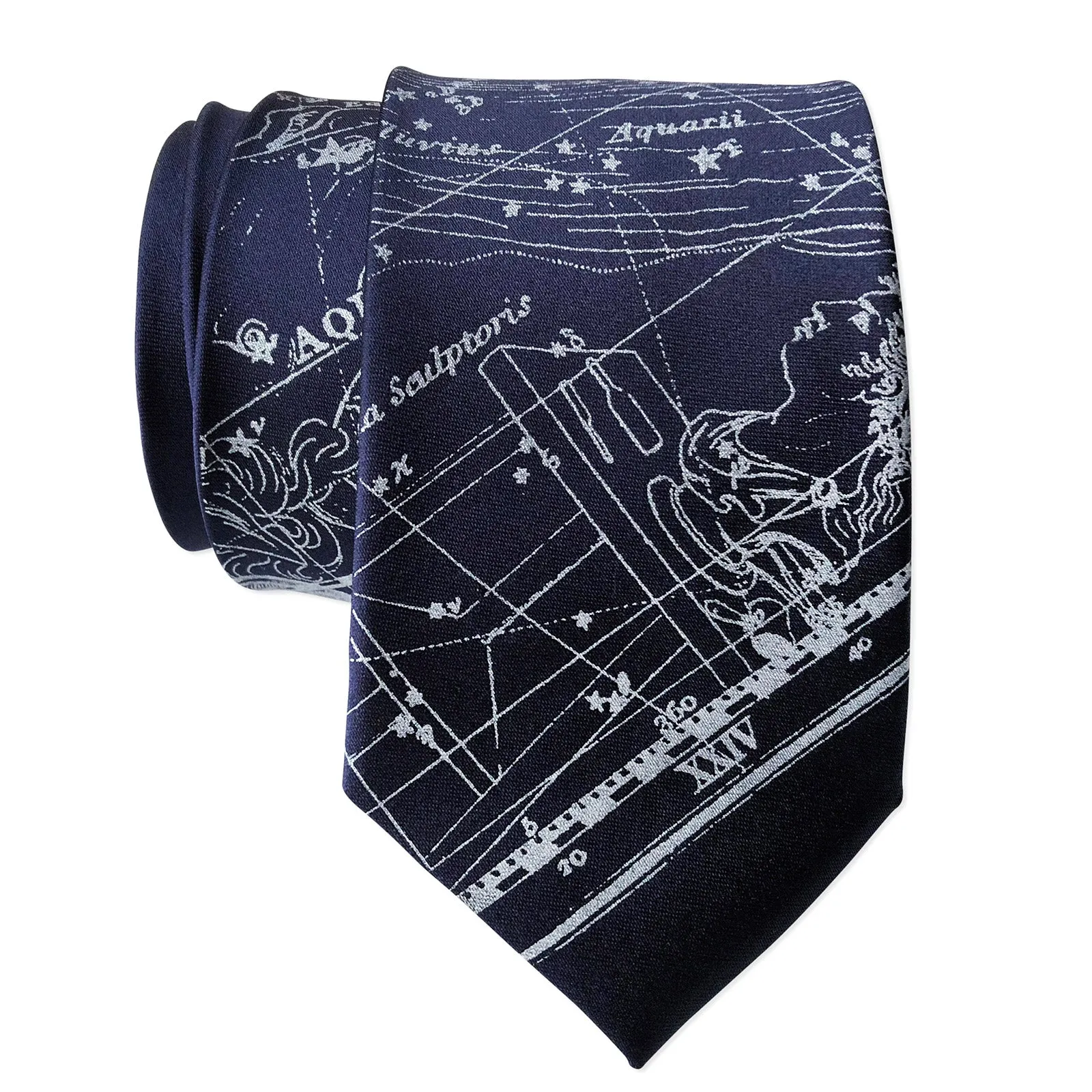 Aquarius Necktie, Zodiac Constellation Print Tie