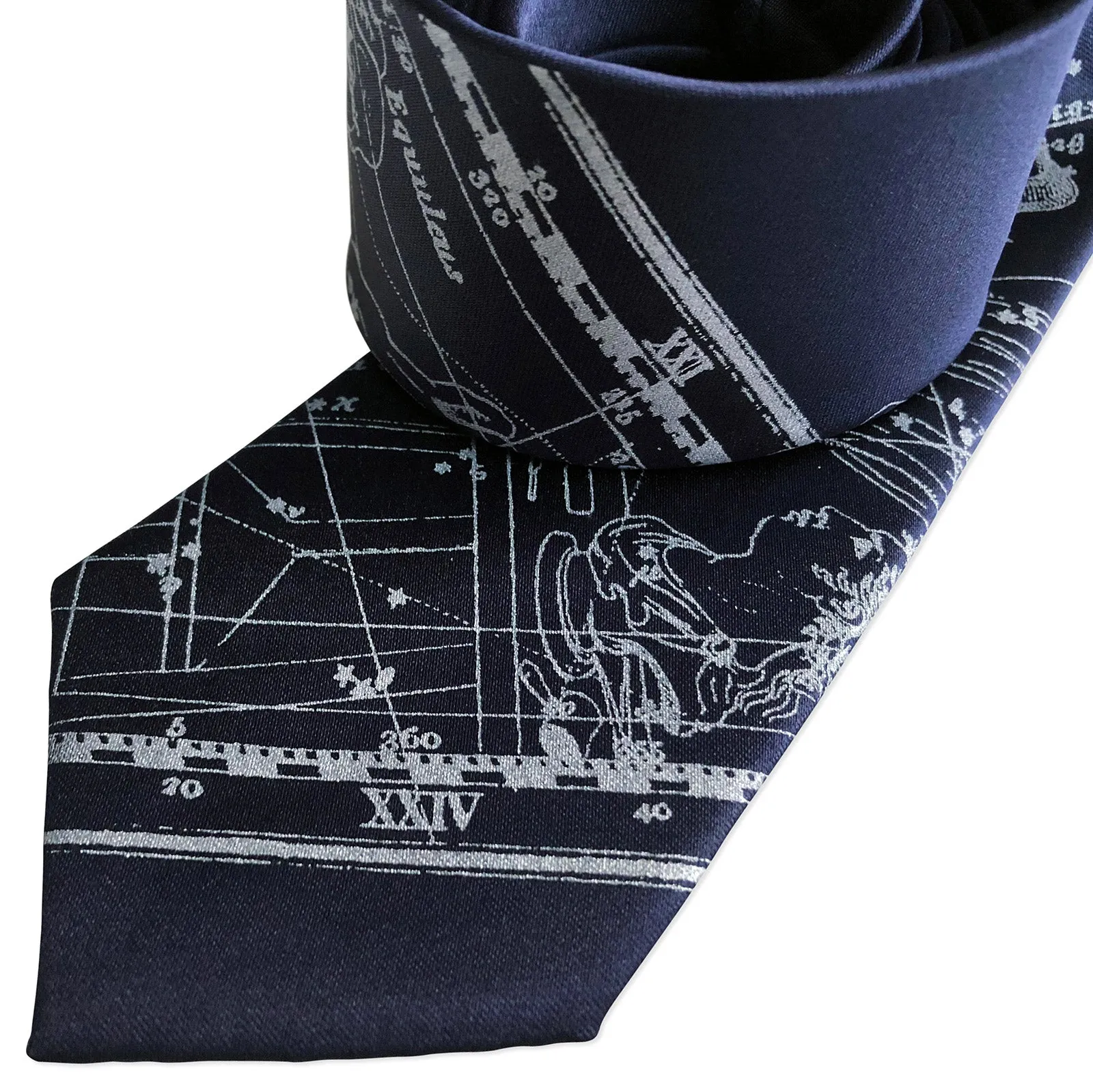 Aquarius Necktie, Zodiac Constellation Print Tie
