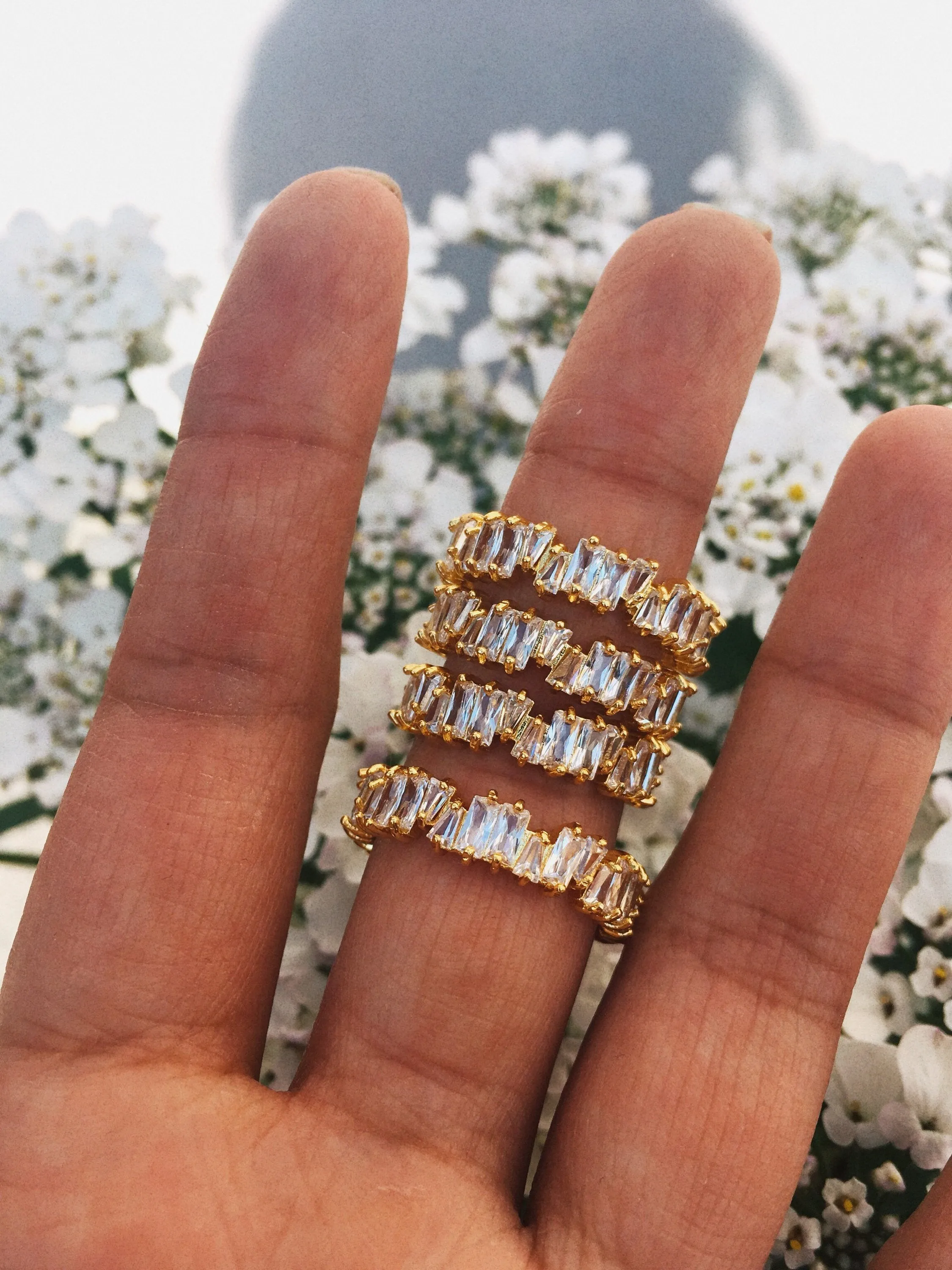 BE GOOD TO ME BAGUETTE RING