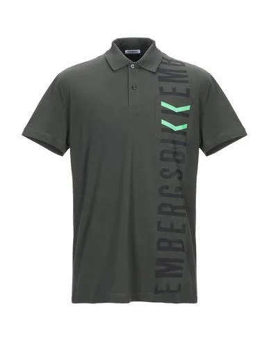 Bikkembergs Man Polo shirt Military green XL INT