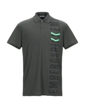 Bikkembergs Man Polo shirt Military green XL INT
