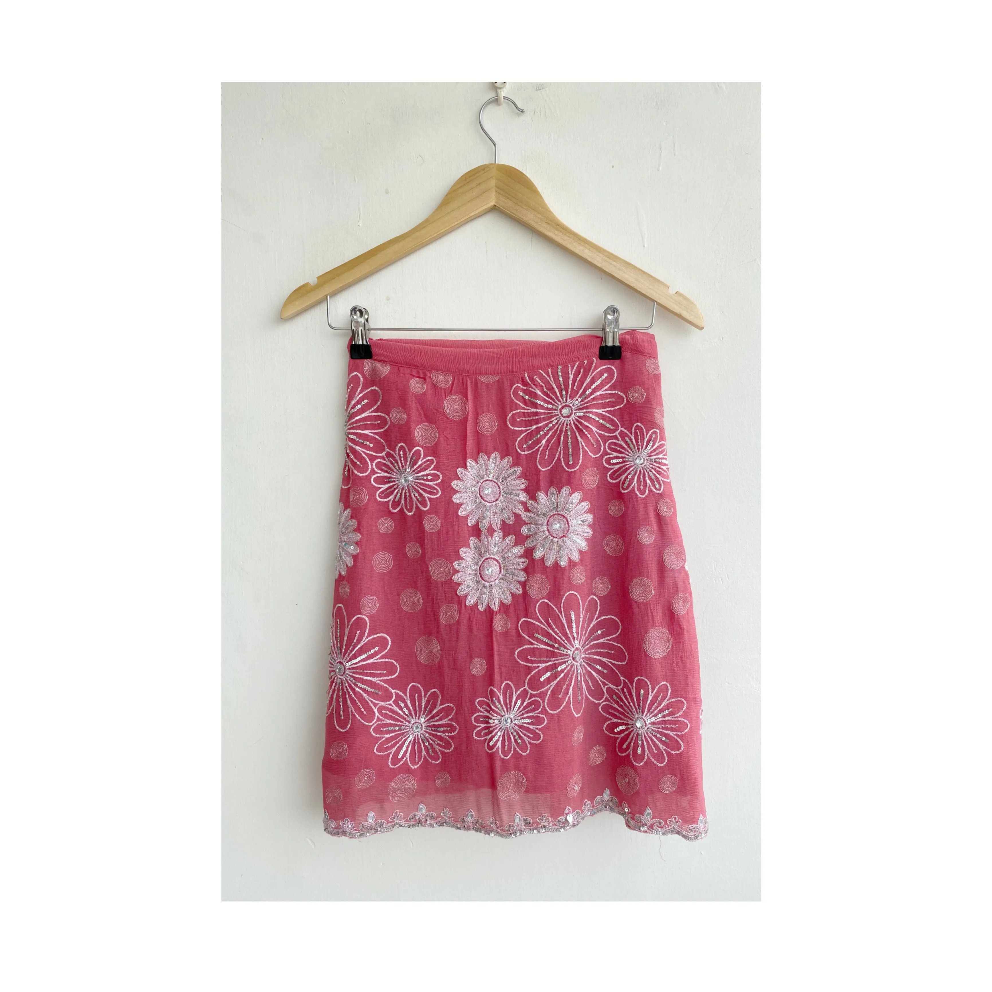 Celestial pink wrap skirt