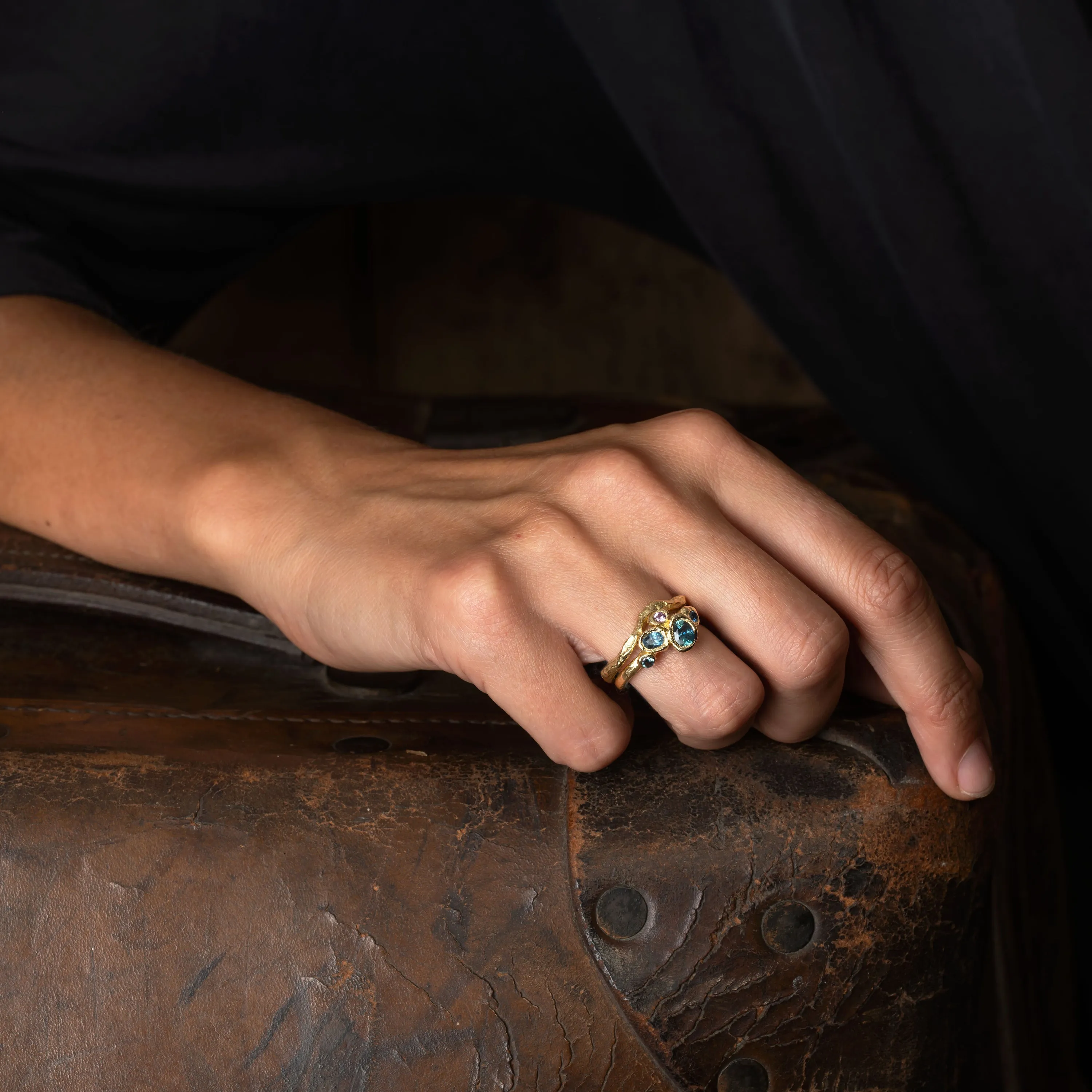 Coastal Sapphire Carn Ring
