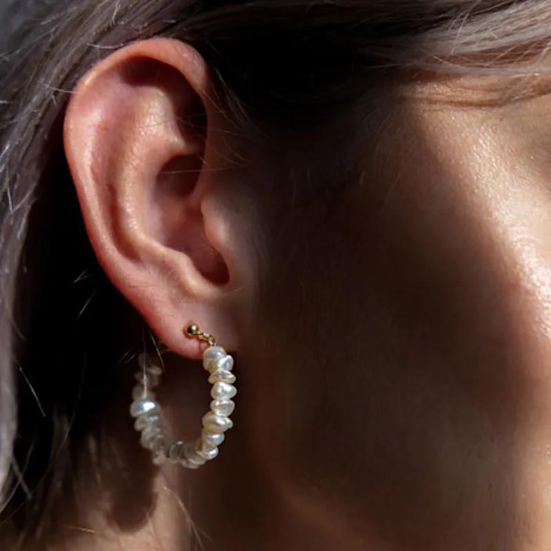 Cora Pearl Gold Hoop Earrings