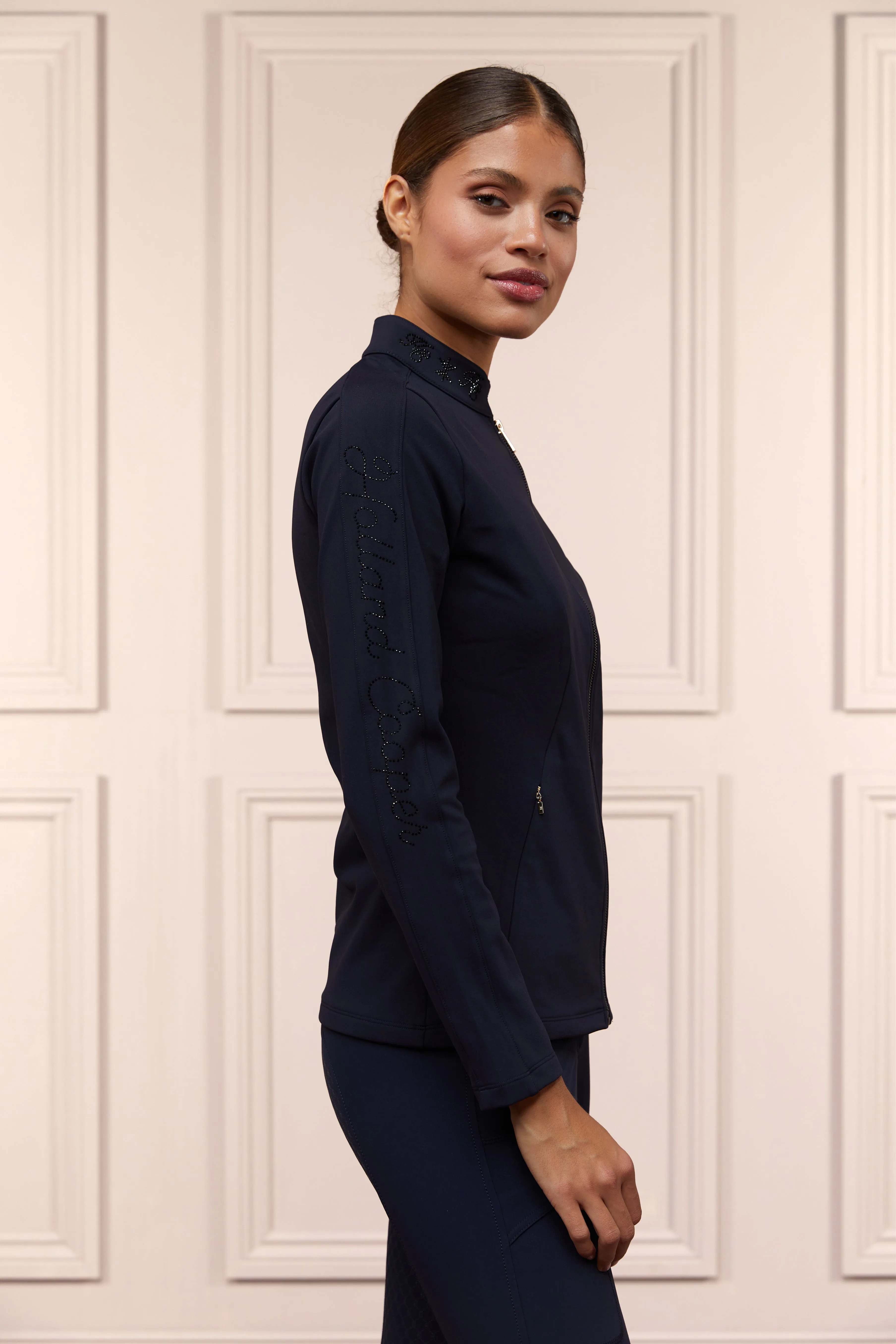 Crystal Zip Sweat (Ink Navy)