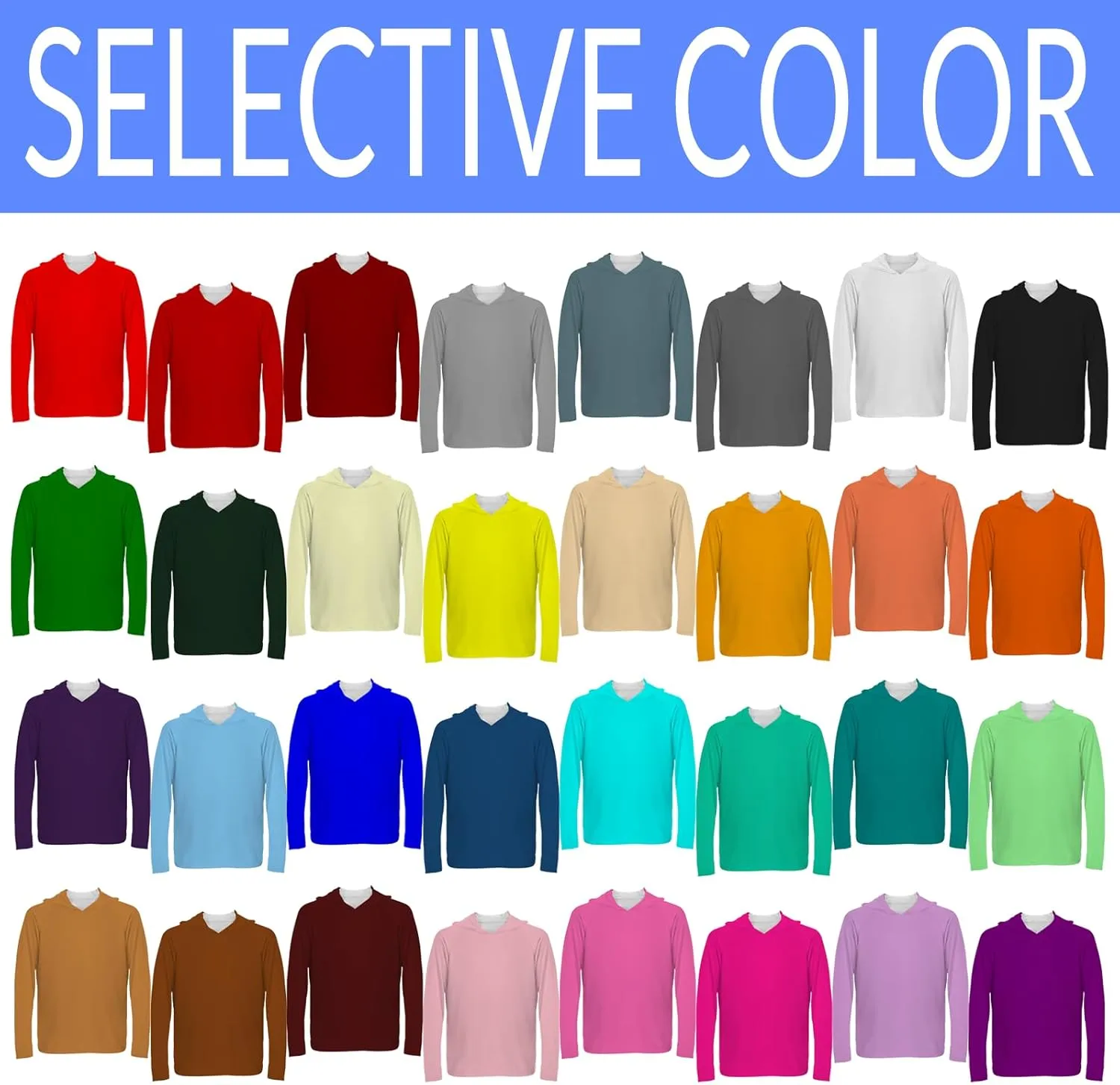 Custom Men's Sun Protection Hoodie Shirt Custom Hoodies Design Your Own Logo Text Customizable Long Sleeve T-Shirt