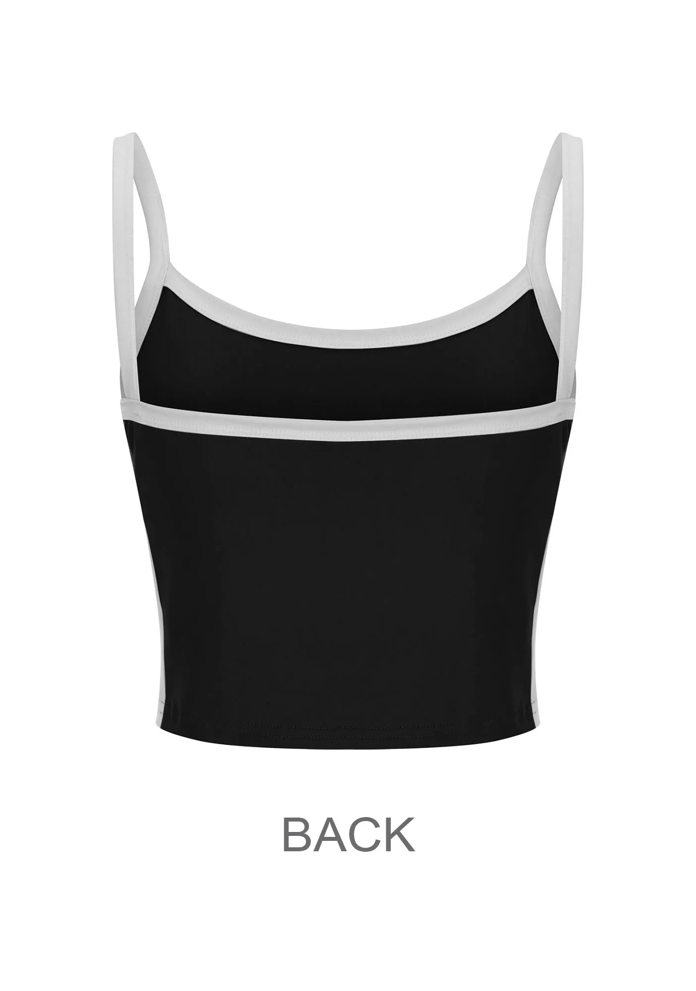 Custom Text Y2K Color Block Crop Cami Top Cherrykitten