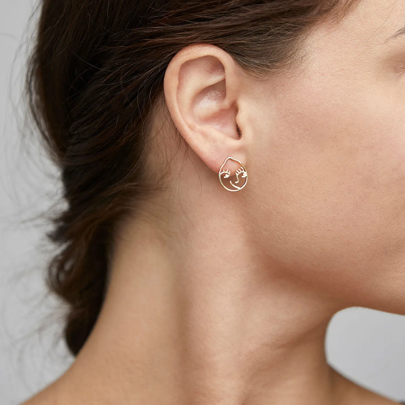 DEBRA recycled earrings gold-plated