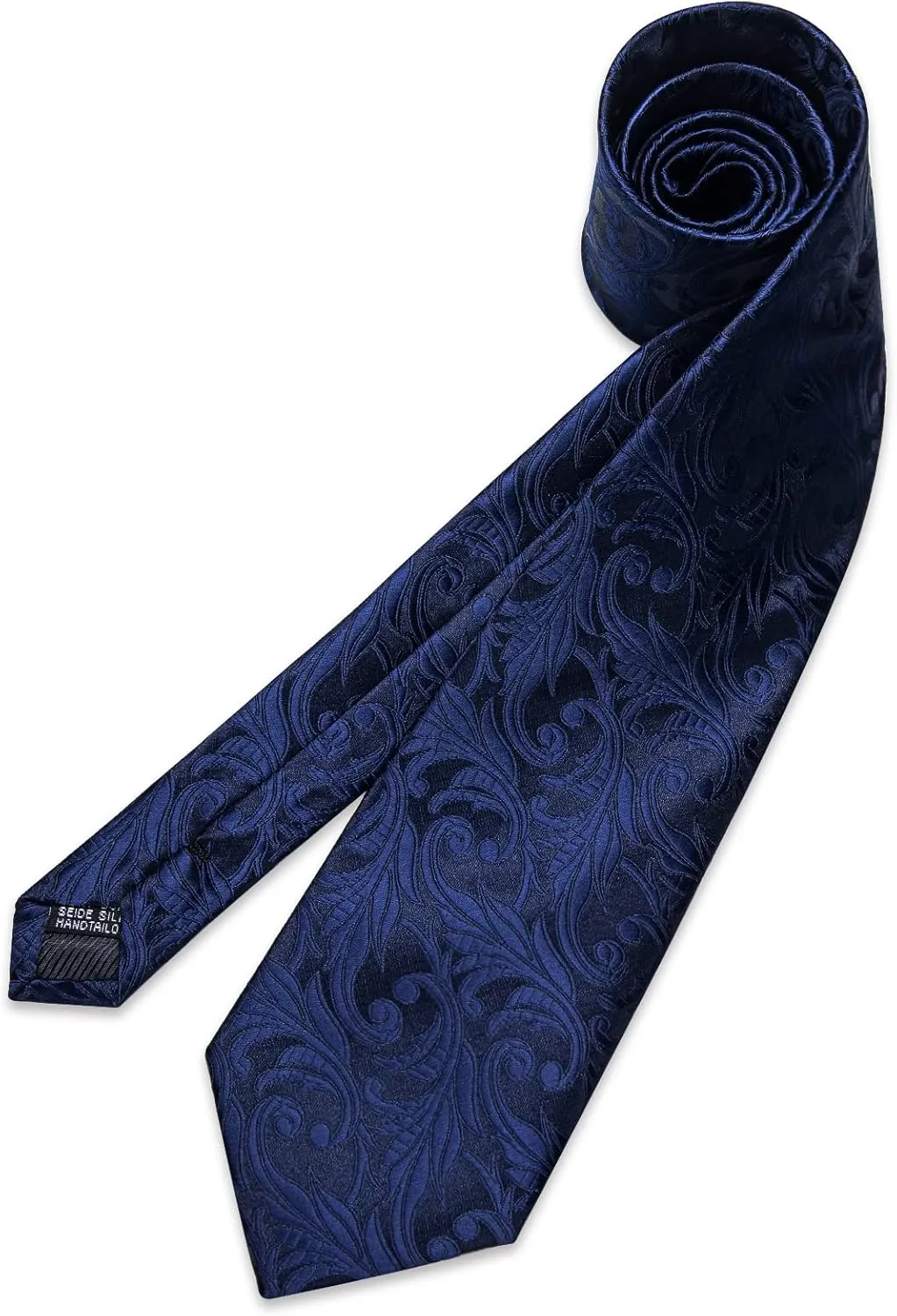 DiBanGu Mens Paisley Tie Set Silk Woven Jacquard Necktie and Pocket Square Cufflinks Gift Set for Wedding Bussiness