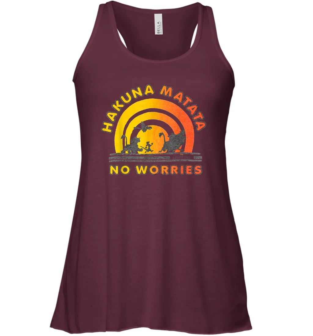 Disney Lion King Gradient No Worries Trio Graphic Women Racerback Tank