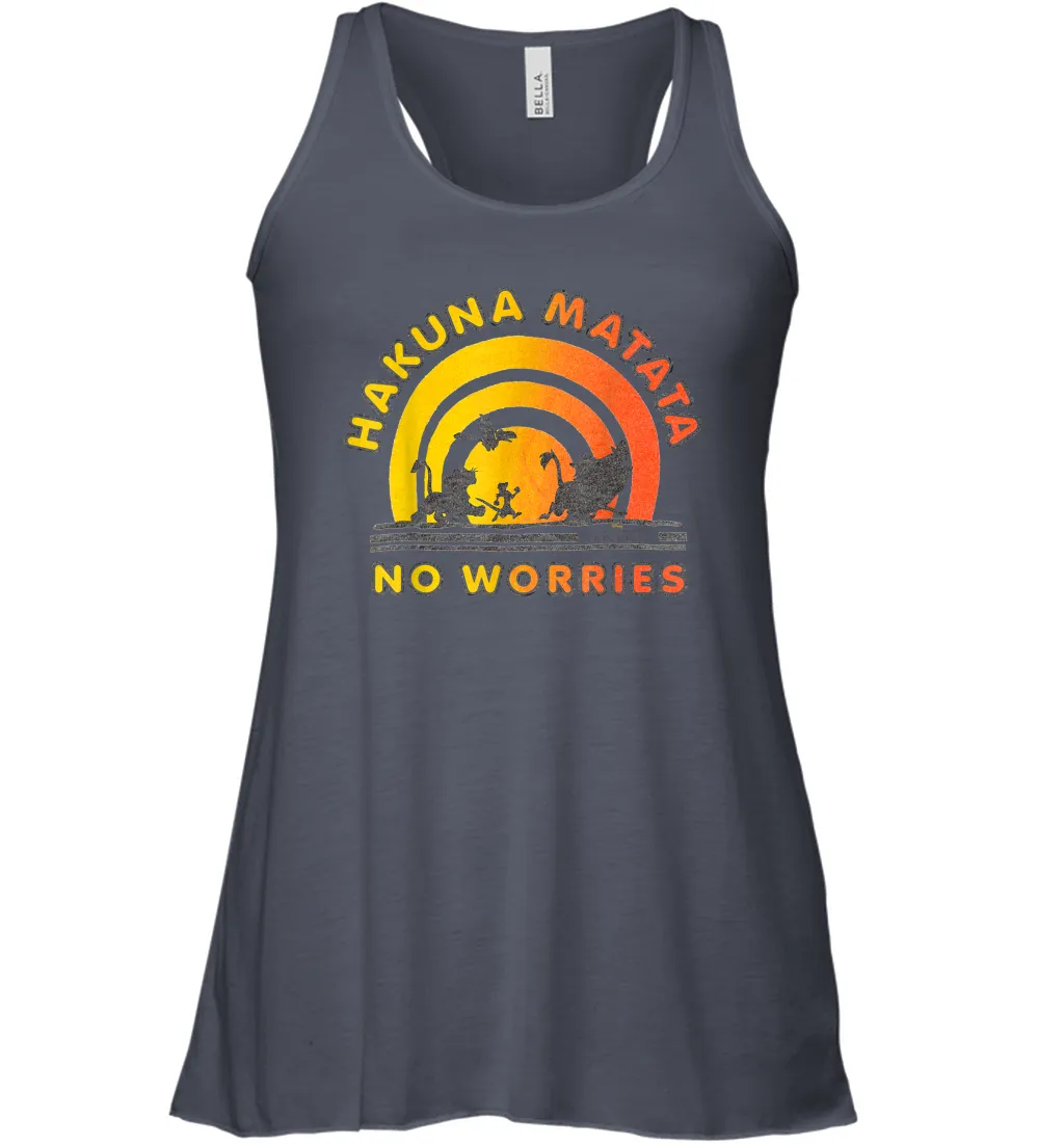 Disney Lion King Gradient No Worries Trio Graphic Women Racerback Tank