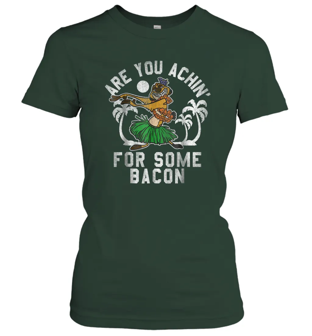 Disney Lion King Timon Achin' Bacon Women Cotton T-Shirt