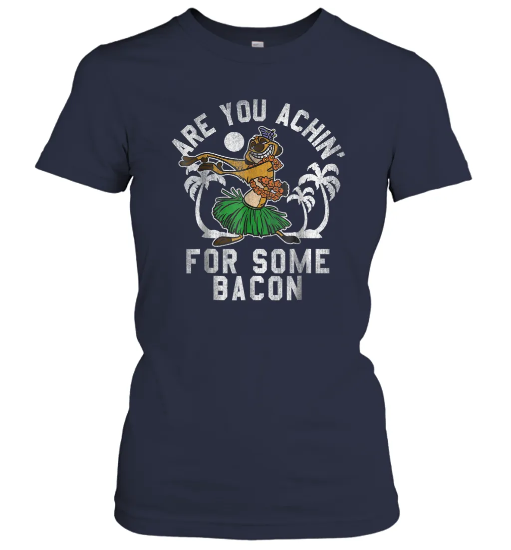 Disney Lion King Timon Achin' Bacon Women Cotton T-Shirt