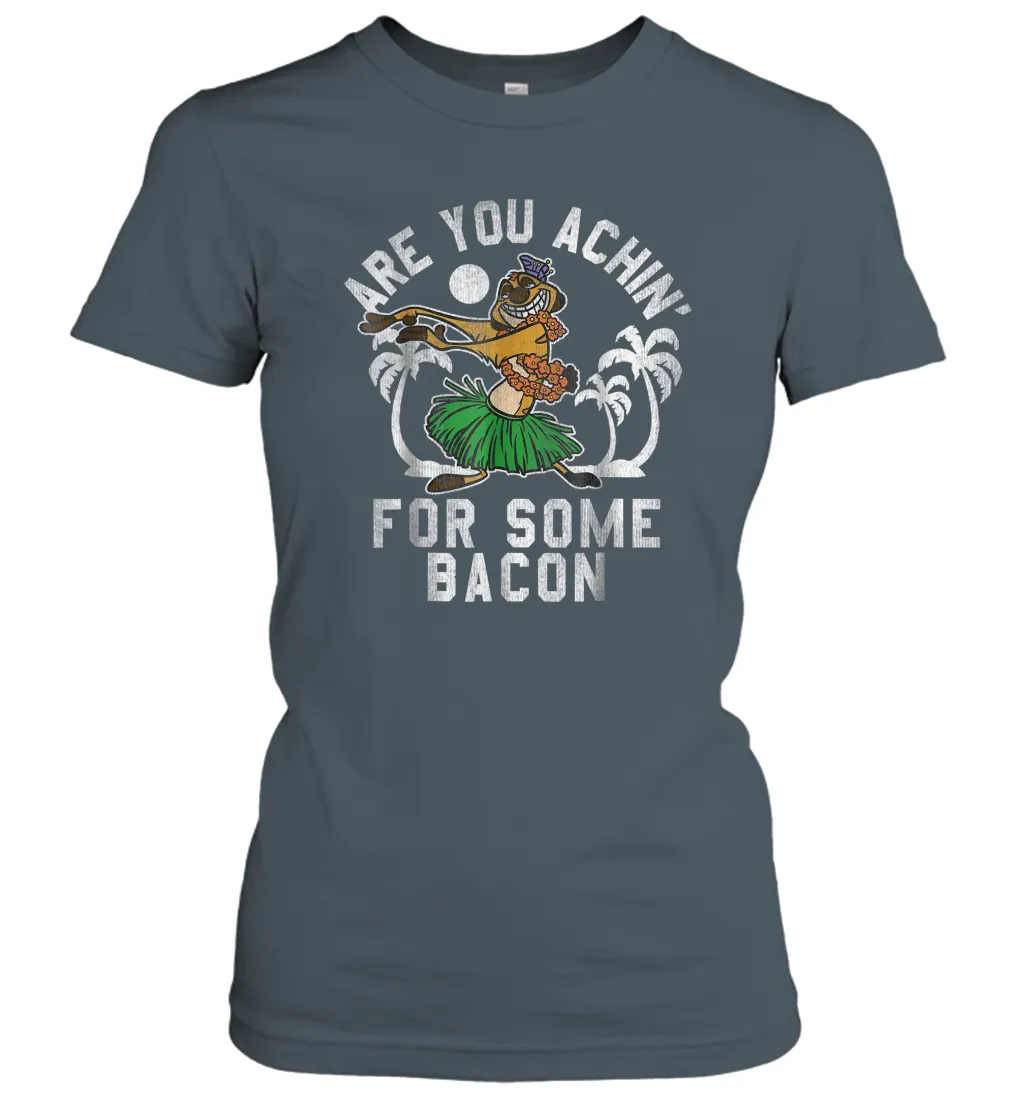 Disney Lion King Timon Achin' Bacon Women Cotton T-Shirt