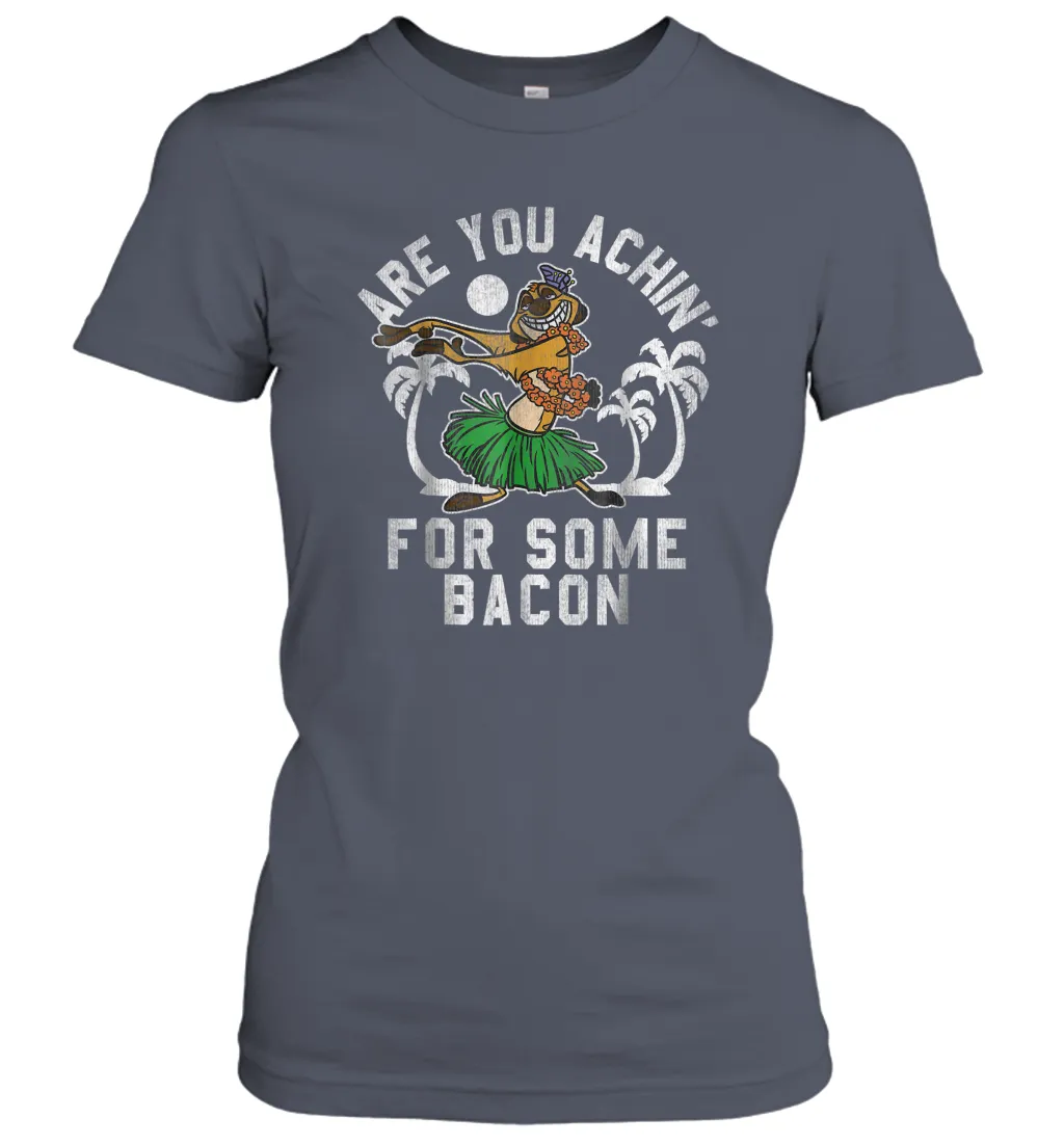 Disney Lion King Timon Achin' Bacon Women Cotton T-Shirt