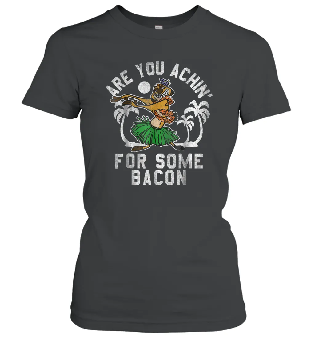 Disney Lion King Timon Achin' Bacon Women Cotton T-Shirt