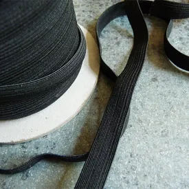 Elastic : Braided Black 1/2"