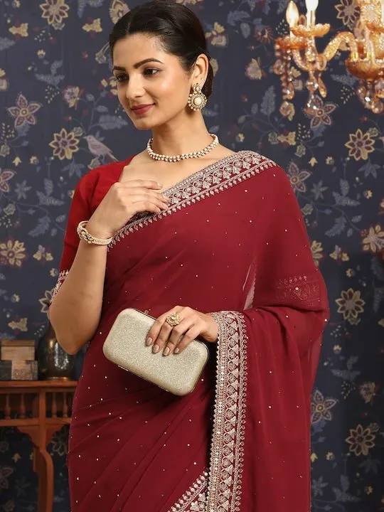 Embellished Mukaish Saree