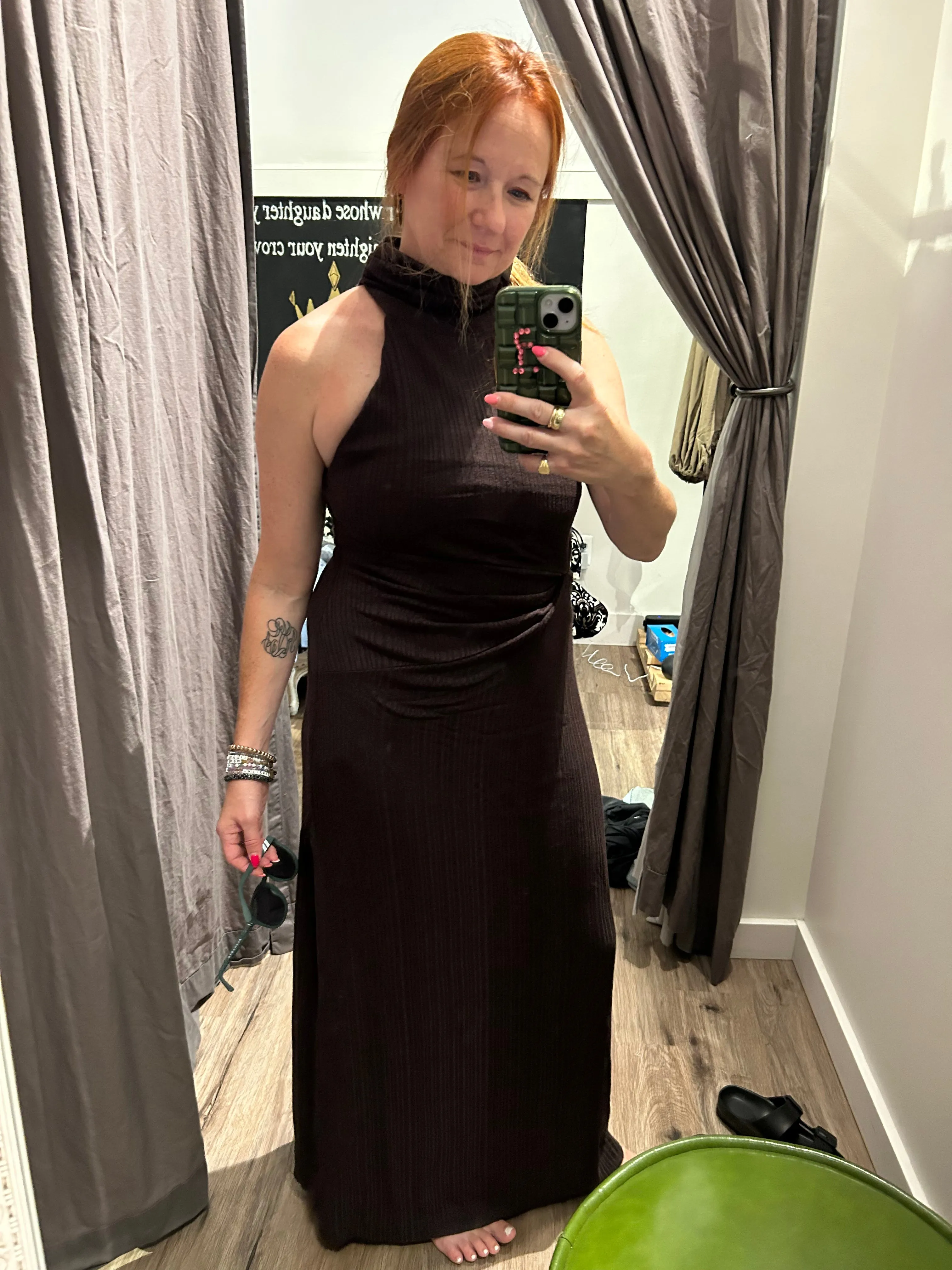 Free People Athea Espresso Bean Dress