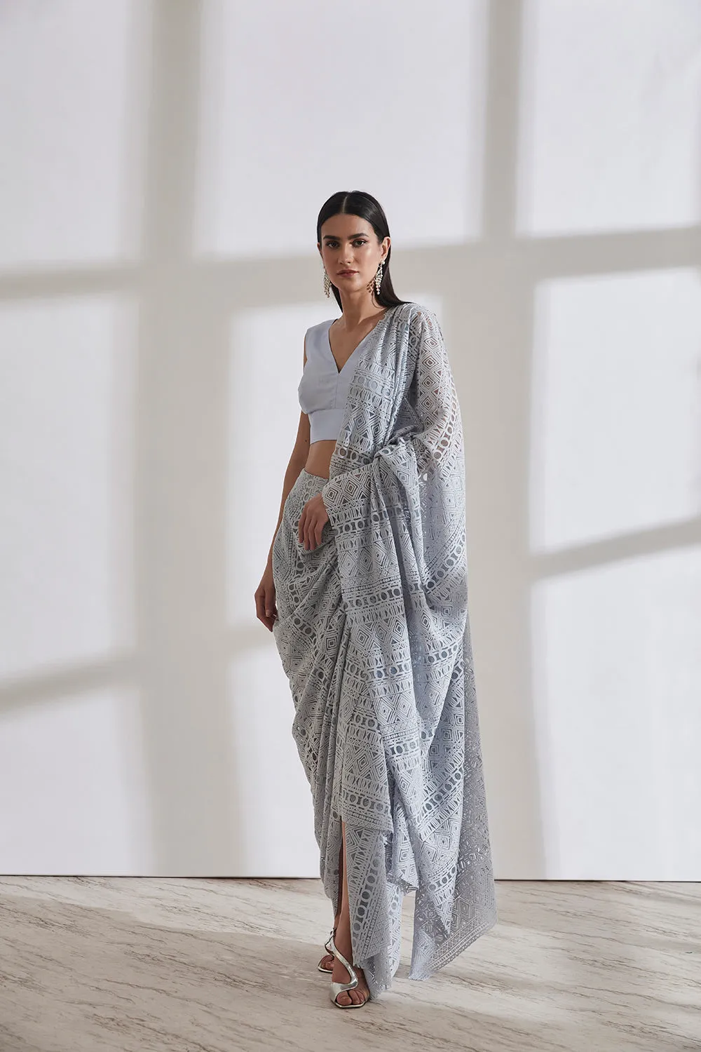 Godet Sari with Vik Blouse