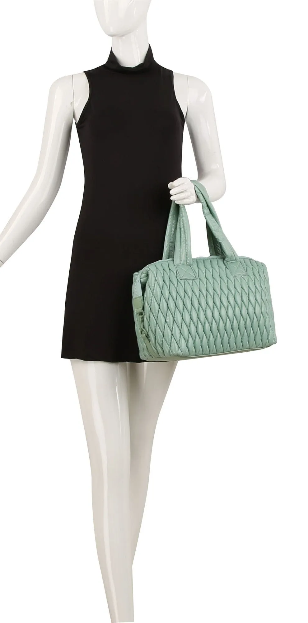 HGE0153 Whitley Quilted Puffer Satchel Bag