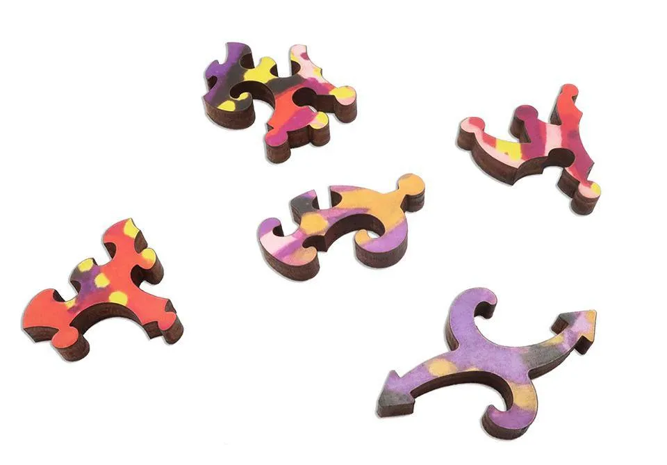 Kaleidoscope Cat Wooden Jigsaw Puzzle
