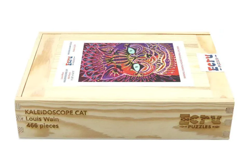 Kaleidoscope Cat Wooden Jigsaw Puzzle