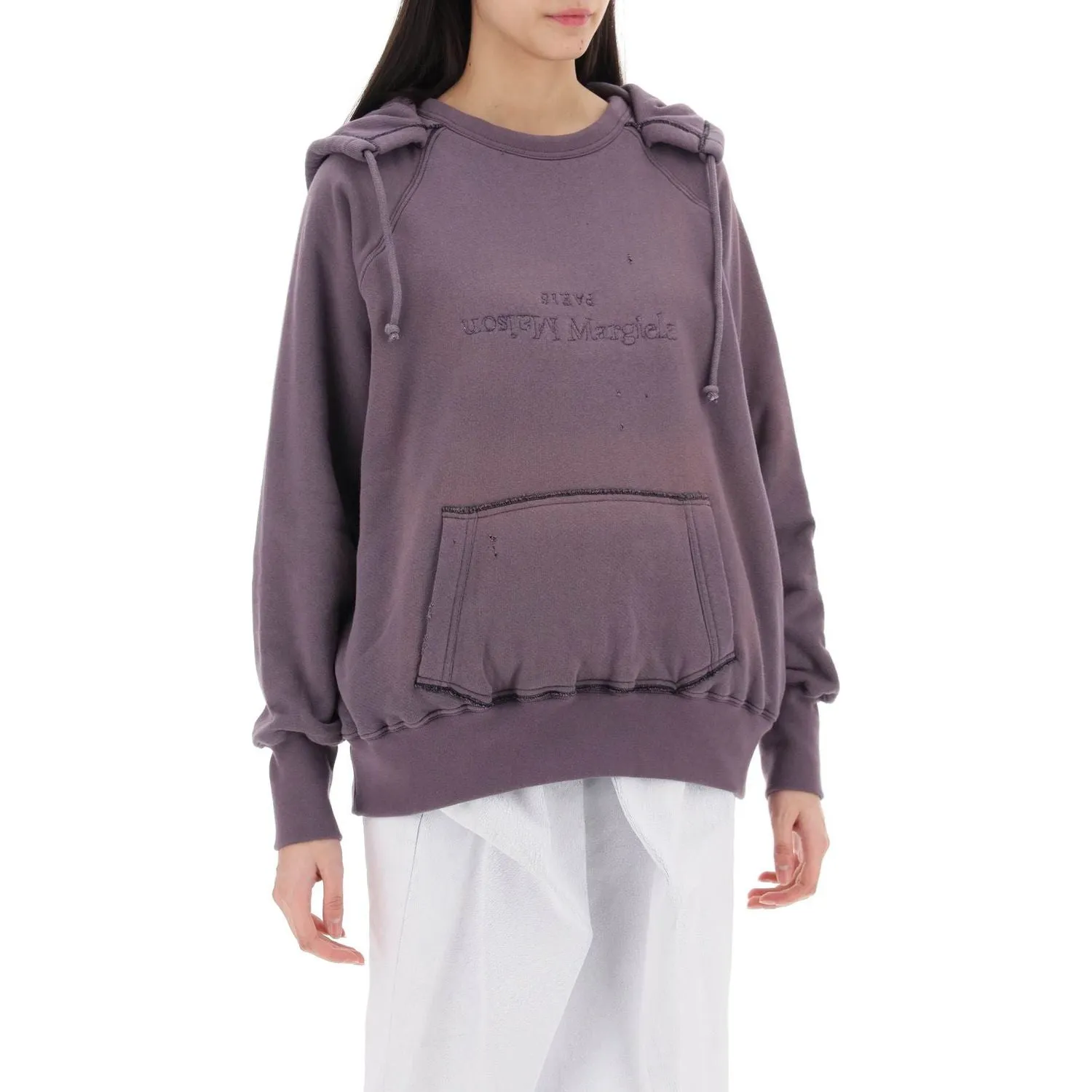 Maison Margiela hoodie with reverse logo and hood
