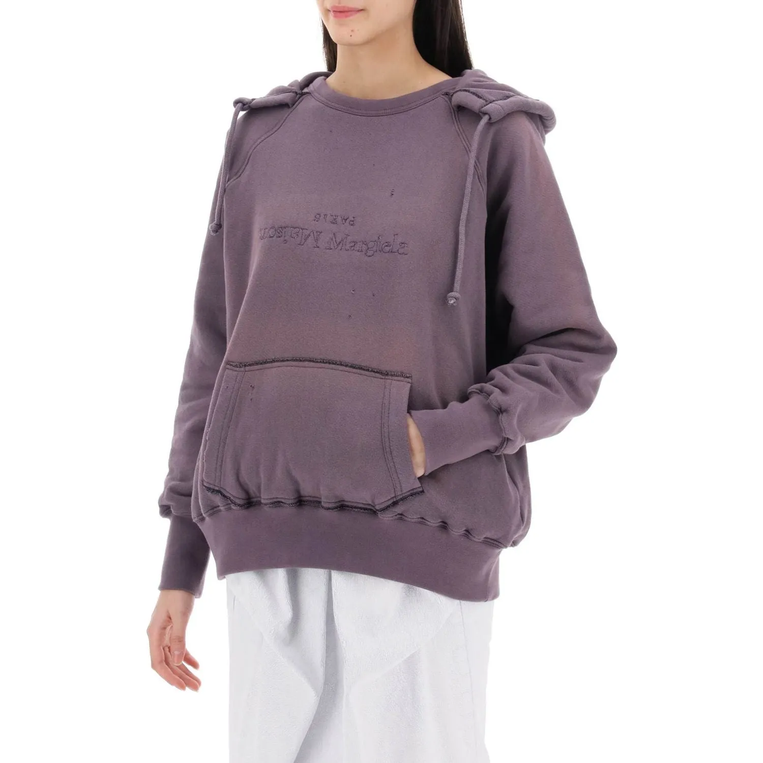 Maison Margiela hoodie with reverse logo and hood