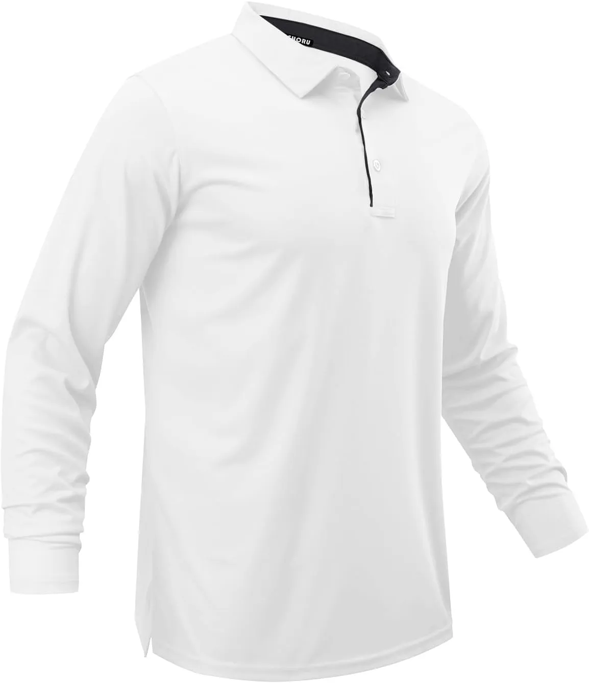 Men Polo Shirts Long Sleeve Moisture Wicking Dry Fit Performance Tactical Shirt Collared Casual Golf Tennis Shirt