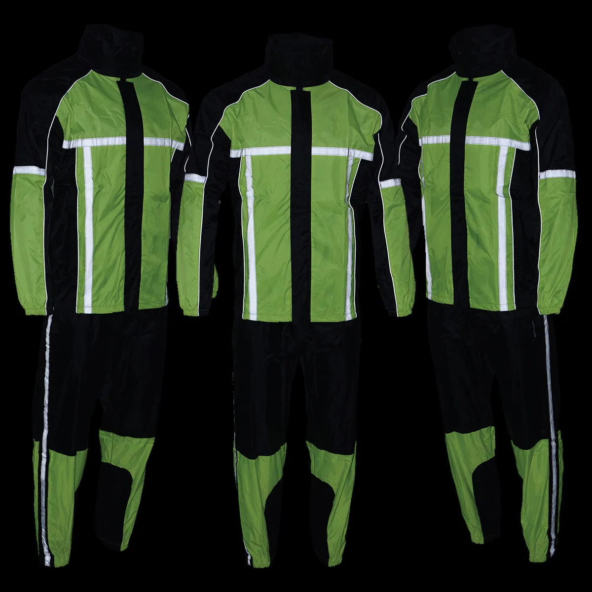 Milwaukee Leather MPM9510 Men's Black and Neon Green Motorcycle Water
