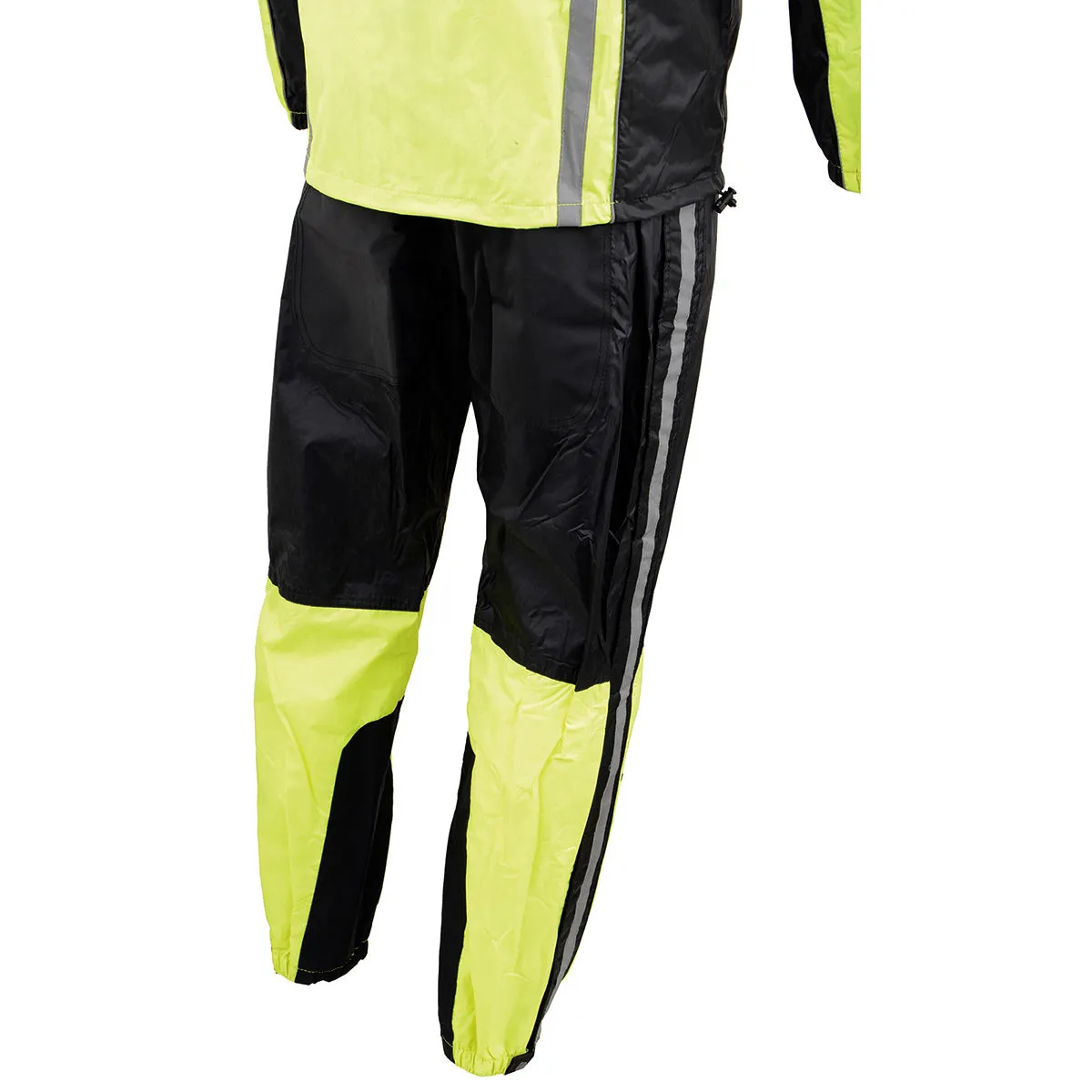 Milwaukee Leather MPM9510 Men's Black and Neon Green Motorcycle Water