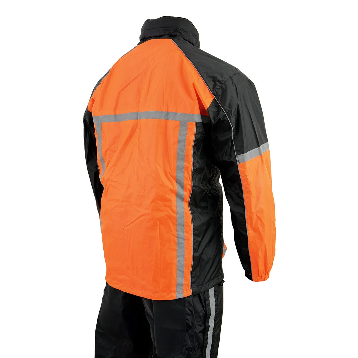 Milwaukee Leather MPM9510 Men's Black and Orange Motorcycle Water