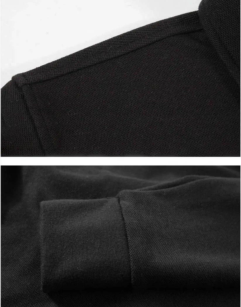 Miqieer Men's Long Sleeve Polo Shirts Regular-Fit Cotton Golf Polo Shirts