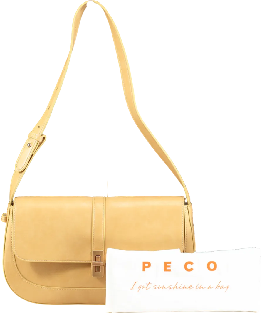 Mjade Beige Classic Baguette Handbag