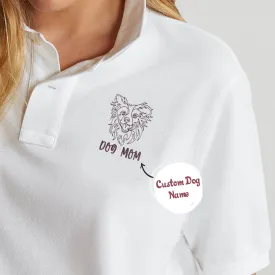 Personalized Border Collie Dog Mom Embroidered Polo Shirt, Custom Polo Shirt with Dog Name, Best Gifts For Boxer Lovers