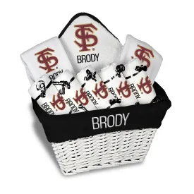 Personalized Florida State Seminoles FS Large Basket - 9 Items