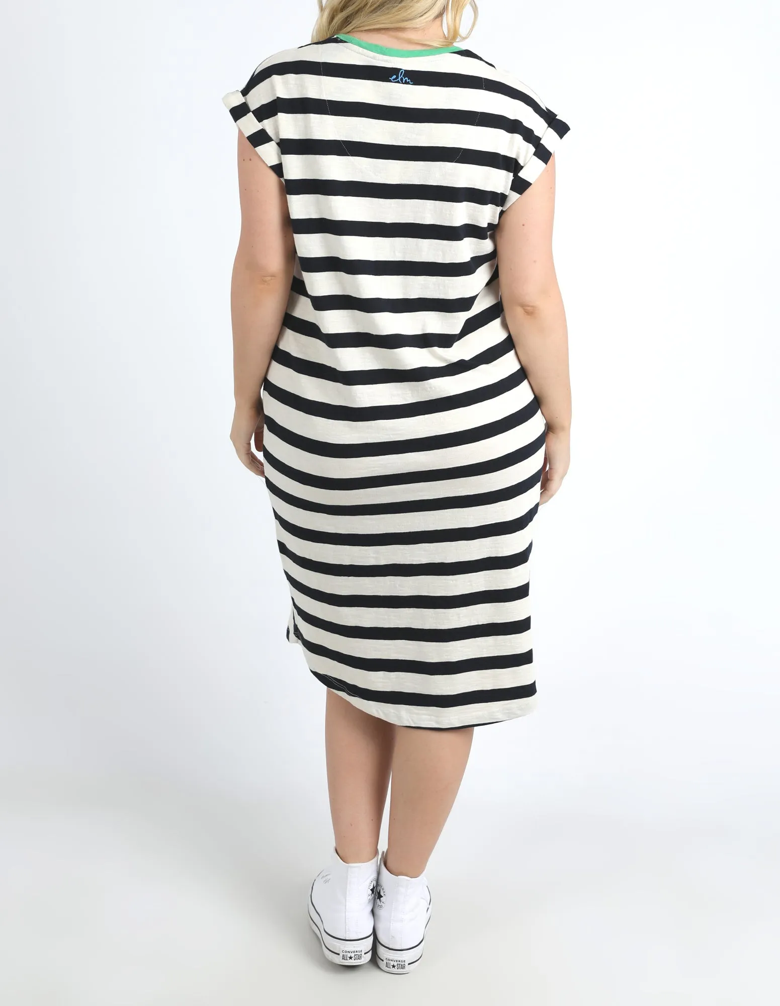 Sunny Tee Dress Navy & White Stripe