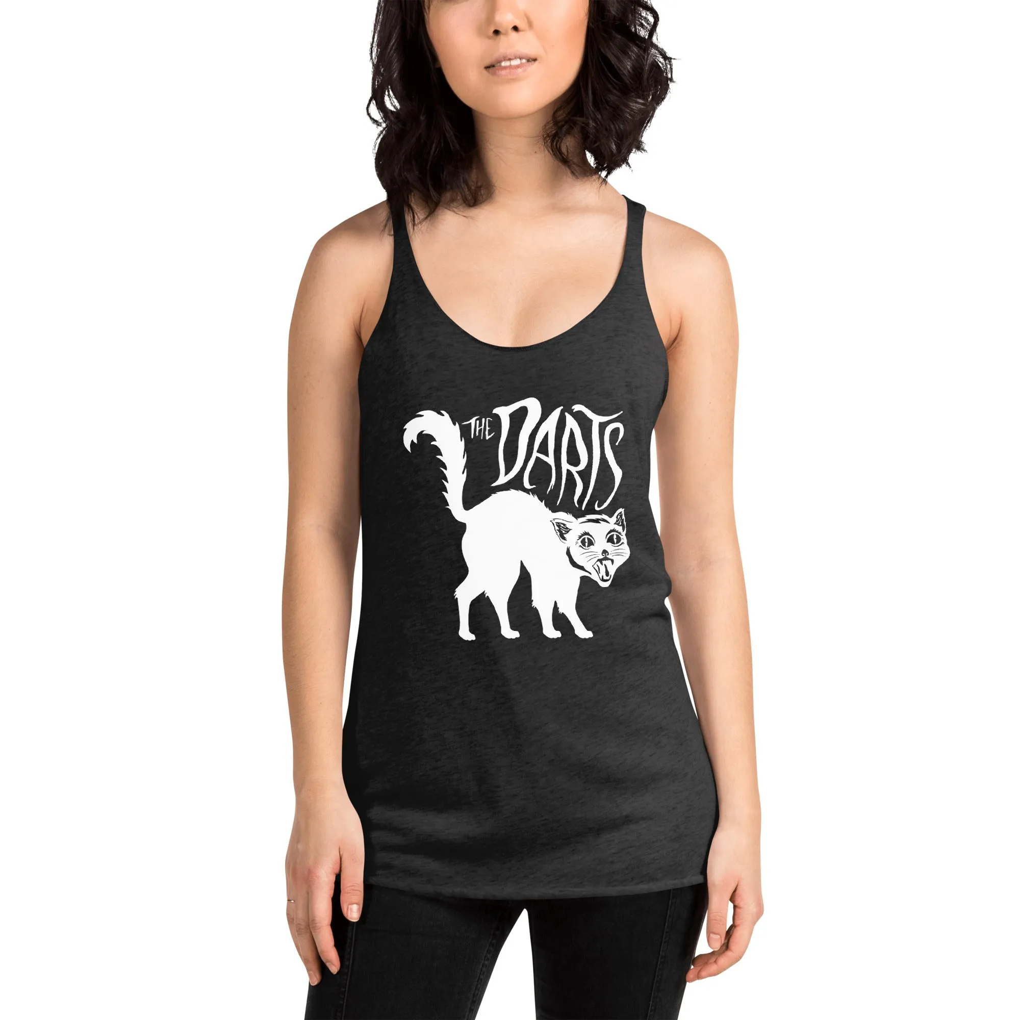 THE DARTS "SPOOKY CAT" FEMME RACERBACK TANK