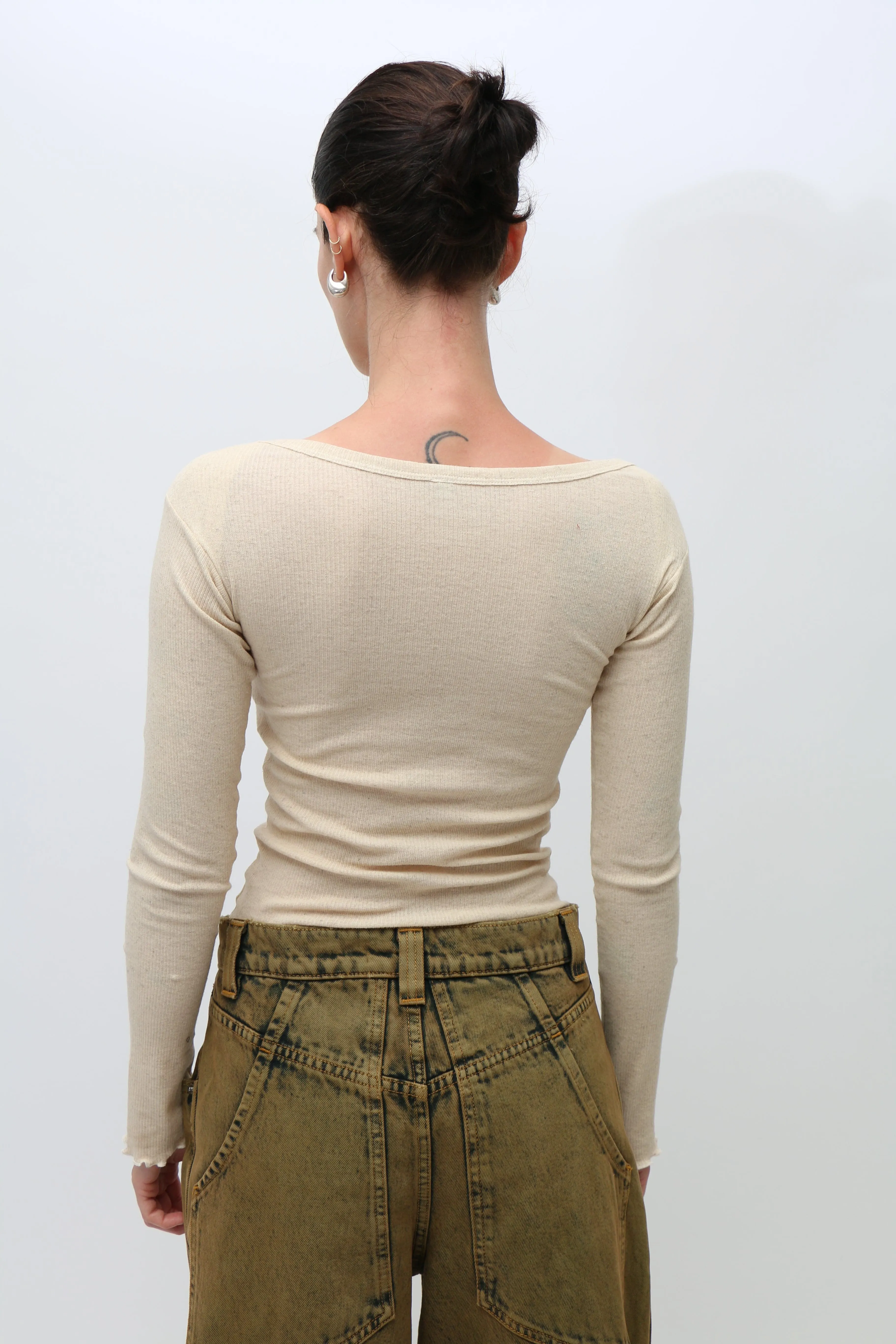 Undyed Disc Long Sleeve Top