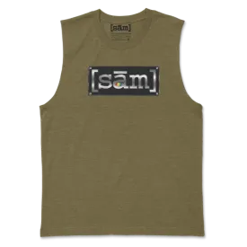Unisex Jersey Muscle Tank-Heather Olive