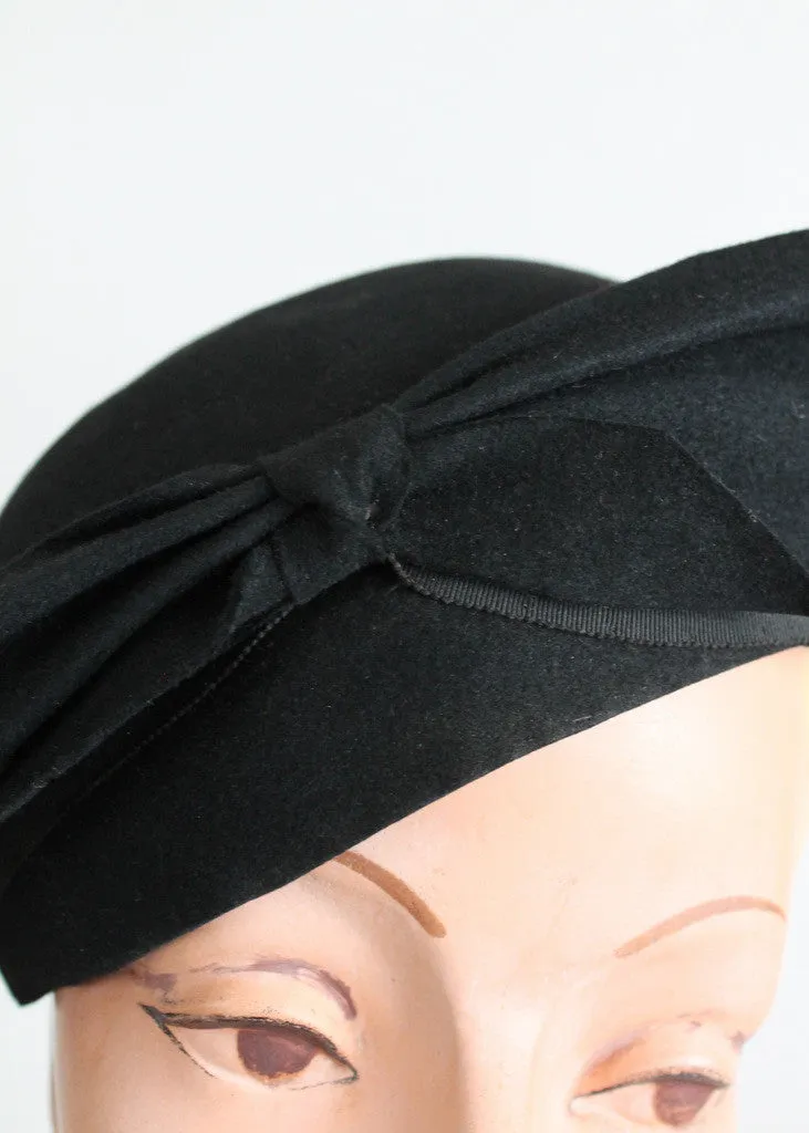 Vintage 1930s Asymmetrical Felt Hat