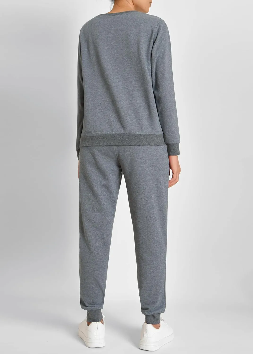 Weintee Women's Petite Jogging Set Pullover Sweatshirt and Sweatpants 2 Piece Sweatsuits