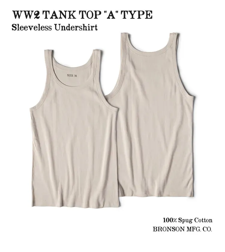WWII Tank Top Sleeveless Undershirt Cotton Tee - Slim Fit